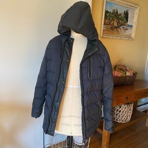 Vince Camuto Reversible Down Parka Jacket Black/Navy Size M